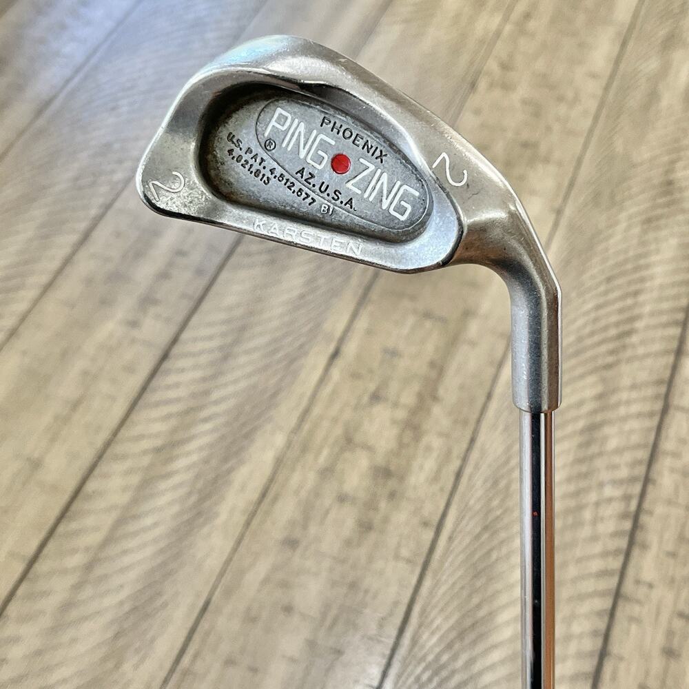 Vintage PING Zing Red Dot Single 2 Iron RH Karsten JZ Stiff Steel Shaft 39.5"
